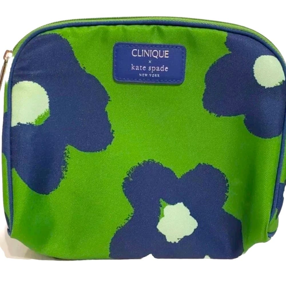 Kate Spade Green and Blue Floral Pouch