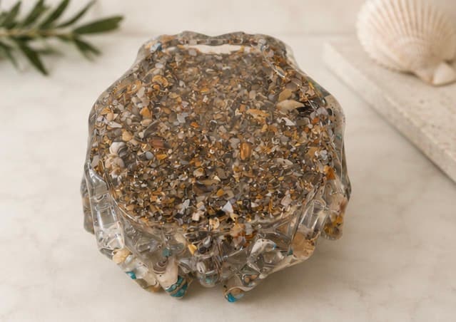 đ Treasures of the Tide â One-of-a-Kind Resin Art Bowl photo 4
